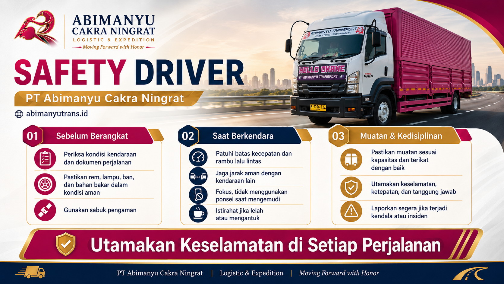 Standar Keselamatan Driver Saat Bertugas